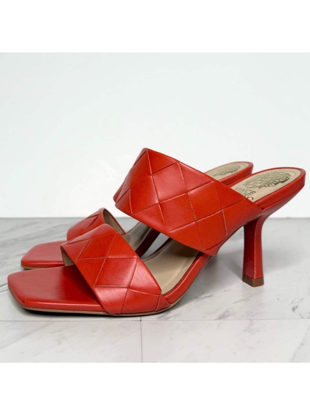 Vince Camuto Candiala Heeled Leather Sandal 7 1/2 M